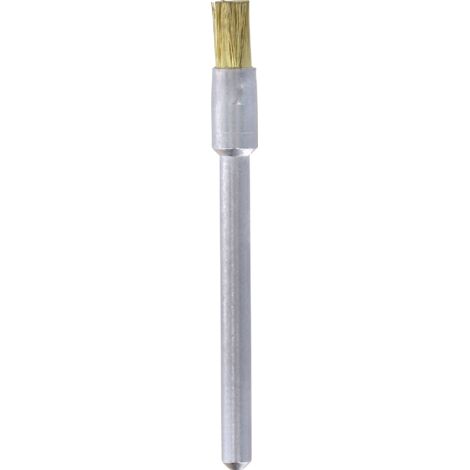 Brosse en laiton Dremel 537 - kit d'accessoires pour outil multifonction avec 3 brosses en laiton Ø 3,2 mm pour dérouiller, ébavurer et nettoyer le métal, l'or, le cuivre, l'acier, la tôle, le laiton 