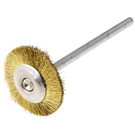 Brosse en laiton sur tige Diametre du mandrin 2.34mm - Style Circulaire