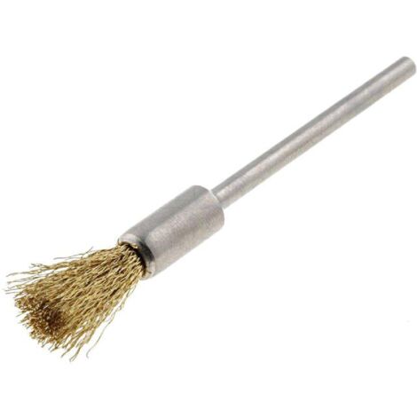 Brosse en laiton sur tige - diametre du mandrin 2.34mm - Style Fin