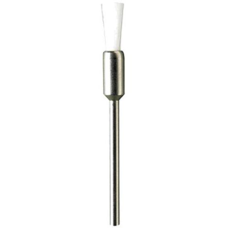 Brosse en nylon diametre 5mm sur tige - diametre du mandrin 2.35mm