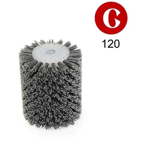 Brosse en nylon pour ponceuse Makita 9741 : meulage abrasif, polissage du bois, élimination de la rouille, grain 120.