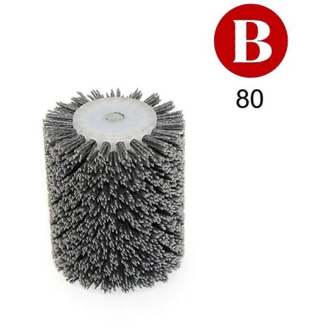 Brosse en nylon pour ponceuse Makita 9741 : meulage abrasif, polissage du bois, élimination de la rouille, grain 80.