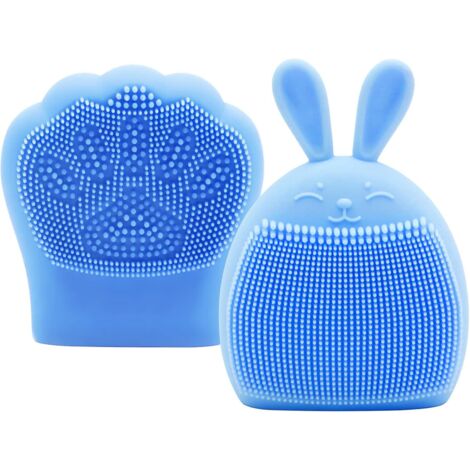 Brosse en silicone pour baby shower (bleu),