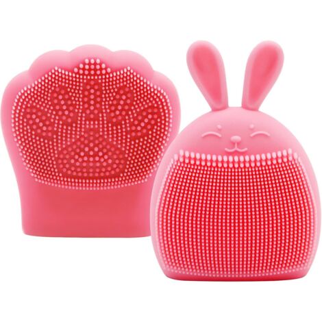 Brosse en silicone pour baby shower (rose),
