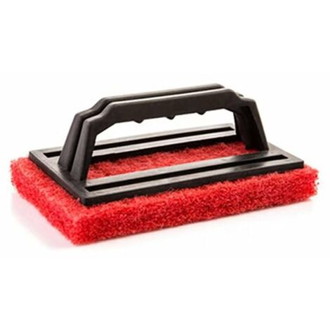 Brosse éponge de nettoyage, brosse à récurer pour ligne d'eau, brosse à récurer ergonomique et légère pour jacuzzi et piscine (rouge)