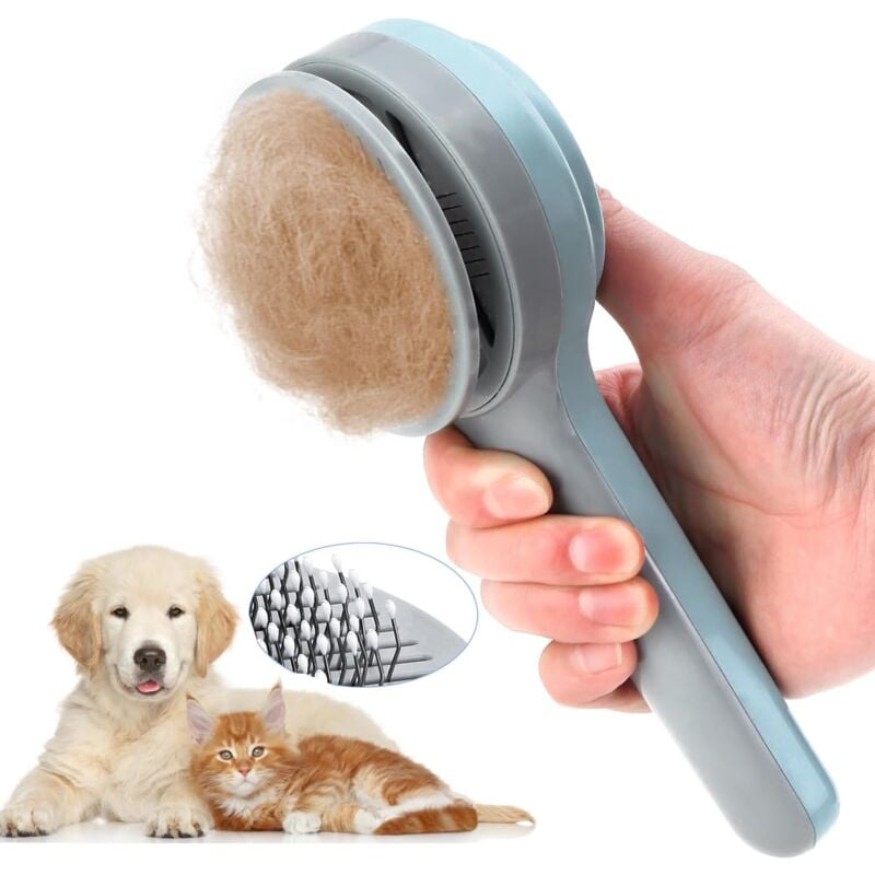 Galozzoit - Brosse et peigne pour chien, Brosse pour chat, Brosse pour chat Brosse autonettoyante pour chat Enlève le sous-poil Brosse pour chien