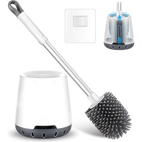 Brosse et support de toilette, brosses de toilette en silicone au design moderne.