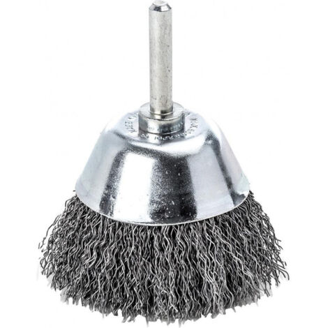 Brosse fil d'acier coudée sur tige 70x0.3mm