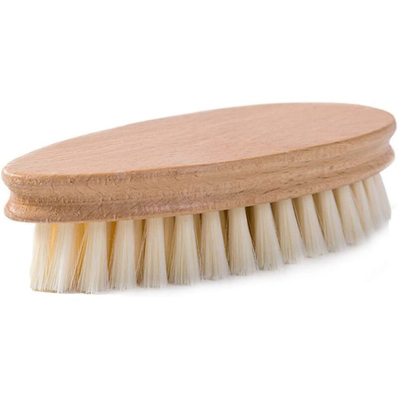 Brosse à Linge en Bois avec Laine De Fibre Douce, Brosse à Main à Récurer Durable Outil De Nettoyage des Travaux Ménagers pour Laver Le Sol des