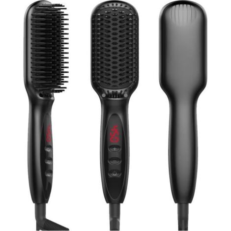 Brosse Lissante Chauffante - KotiCidsin - 12 Réglages Température - Technologie Ionique - Anti-Brûlure
