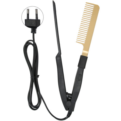 Brosse Lissante Électrique Chauffante pour Cheveux Secs et Mouillés - Outil de Coiffure avec Prise EU 220V