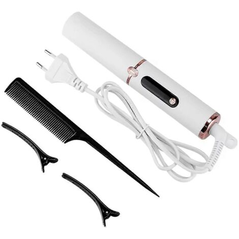 Brosse lissante électrique, peigne chauffant à 4 vitesses, prise européenne