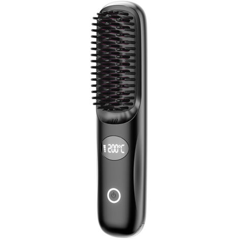 Brosse lissante sans fil céramique mini diamètre inférieur 15mm écran LCD tous cheveux plusieurs teintes