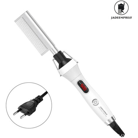 Brosse Lisseur Boucleur JADEEMPRESS EPS863 Céramique Tourmaline 21-30mm 10 Niveaux Température Sec Humide Prise EU UK US Noir Blanc