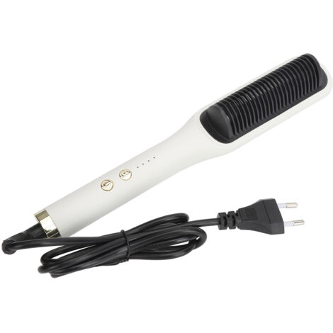 Brosse Lisseuse Électrique Chauffage Rapide, Température Réglable, Lisse et Boucle, Pour Salon à Domicile, 110‑240V Prise UE