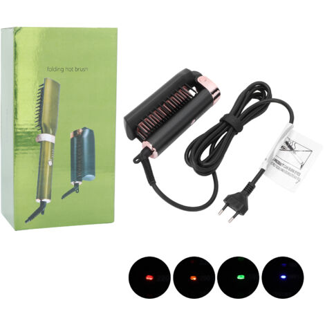 Brosse Lisseuse Électrique Pliable à Chauffage Rapide et Température Réglable