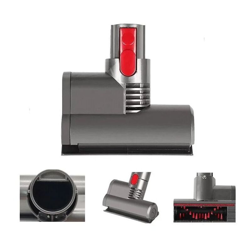 SNQ - Brosse Matelas Mini Turbo Motorisée compatible pour Dyson V8 V10 V11 Brosse à Dégagement Rapide pour Canapé, Siège de Voiture, Fauteuil,