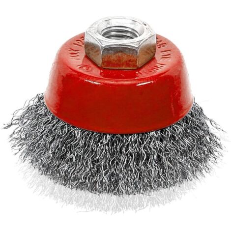 Brosse metal coupe de 65 mm fils ondules