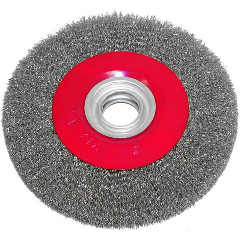 Brosse métal pour touret ø 200 x Ep. 25 mm fil d'acier ondulé 0,30 mm - EG 0221 - CLAS Equipements