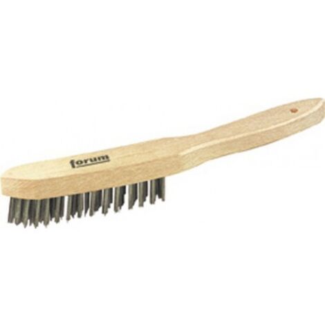 Brosse m/étallique en acier 1/ rang/ée 290/ mm en acier tremp/é manche en bois brosse de fil dacier Brosse fil dacier fil Set main brosse Brosses