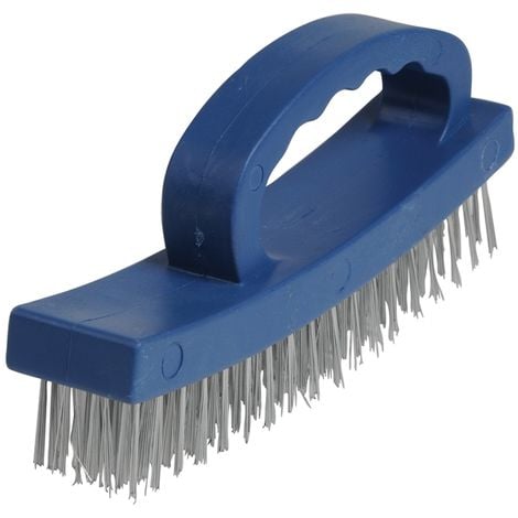 BROSSE MÉTALLIQUE À POIGNÉE EN D 4 RANGS SILVERLINE 250554
