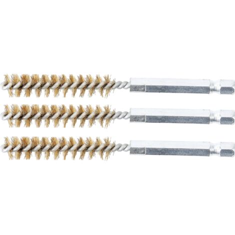 Brosse métallique BGS Technic laiton 10 mm lot 3 pièces