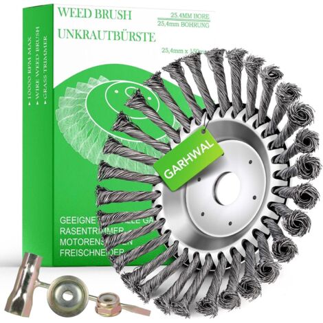 Brosse Métallique Conique - 1 Pièce - Acier - Débroussailleuse 150mm x 25,4mm - Jardin
