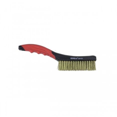 Brosse métallique dedra 2001p22 4 rangées laiton 260 mm