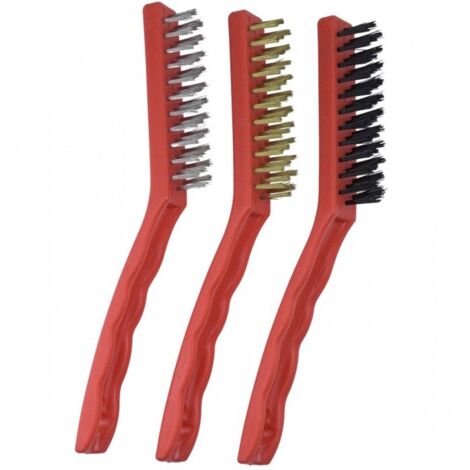Brosse métallique Dedra 2001p71 3 pièces 225 mm ergonomique