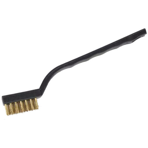 Brosse métallique en laiton - 18,4 cm (7-1/4 po). Taille universelle. Convient pour nettoyer les petites pièces, les objets étroits et difficiles d'accès, ainsi que les jouets.