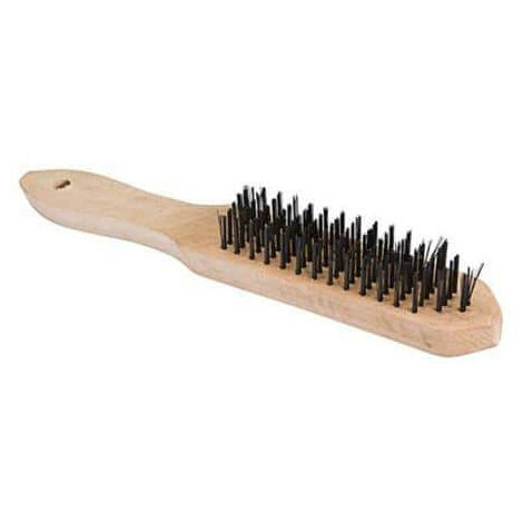 Brosse métallique laitonnée - 6 rangs