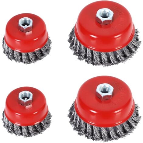 3 Pièces Brosse Metallique,Lytool 125mm/75mm Brosse Conique