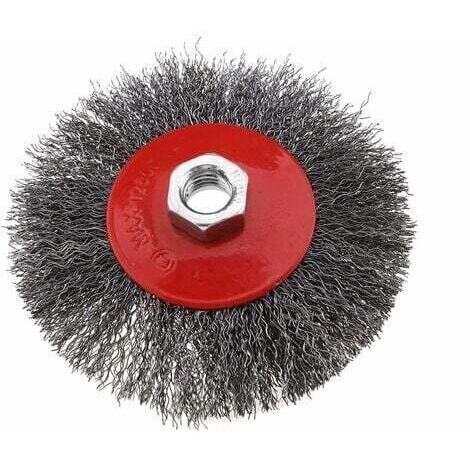 Brosse métallique pour meuleuse d'angle M14 - 11,4 cm