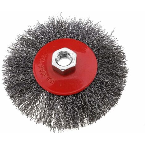 Brosse métallique pour meuleuse d'angle M14 - 11,4 cm