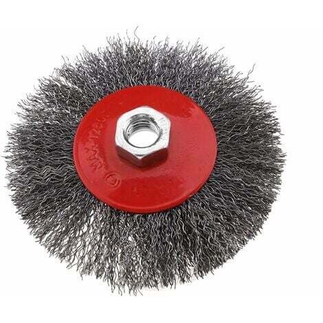 Brosse métallique pour meuleuse d'angle M14 - 11,4 cm