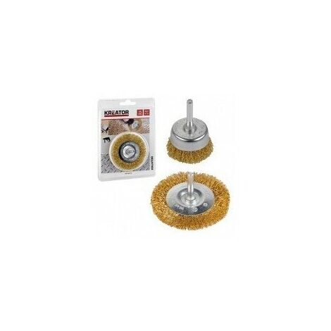 Brosse Métallique Rotative Laiton Plate ø 75 Mm - Kreator
