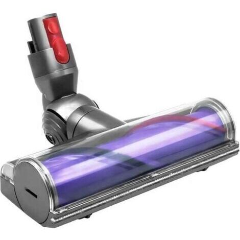 Brosse motorisée pour aspirateurs Dyson V7, V8, V10, V11 et V15. Idéale pour le nettoyage des sols délicats. Rotation à 90°/180°. Lavable et amovible.