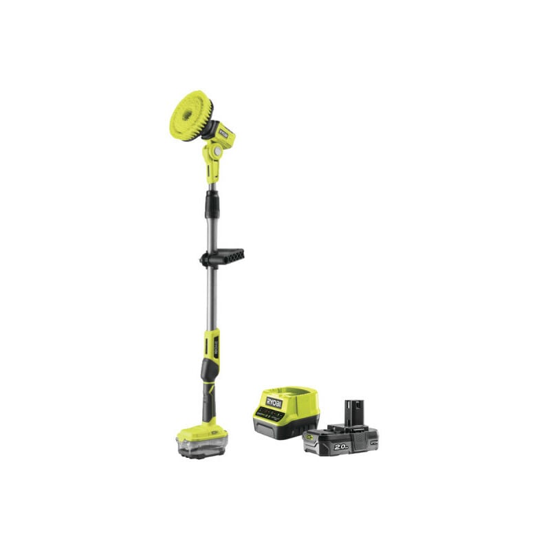 Ryobi - Brosse motorisée télescopique 18V One+ - 1 batterie 2.0Ah - 1 chargeur R18TPS-120G