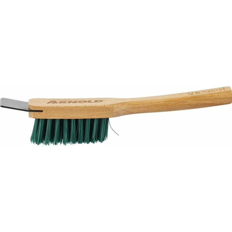 Arnold - Brosse de nettoyage avec racloir pratique pour matériel de jardinage