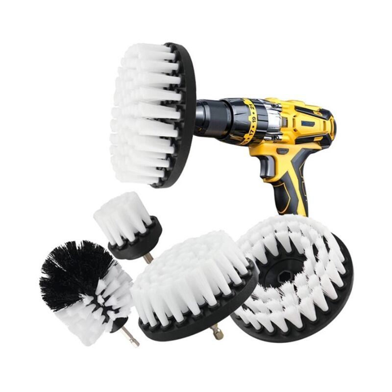 Tonchean - Brosse Nettoyante Perceuse Brosses à Récurer électriques pour Le Nettoyage de la Salle de Bain Voiture Moquette Sol Toilettes Cuisine