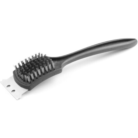 Brosse nettoyante pour gril avec grattoir, grille BBQ, poils en acier, 70x310x85 mm - Hendi 525548