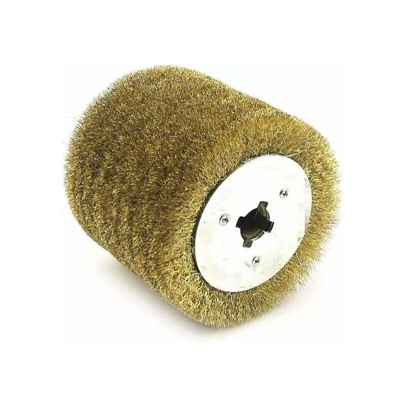 Brosse Nylon Circulaire,Brosse Nylon Abrasifs Brosse métallique 1pcs en Acier Inoxydable Roue for Bois Laque de Polissage et Meule