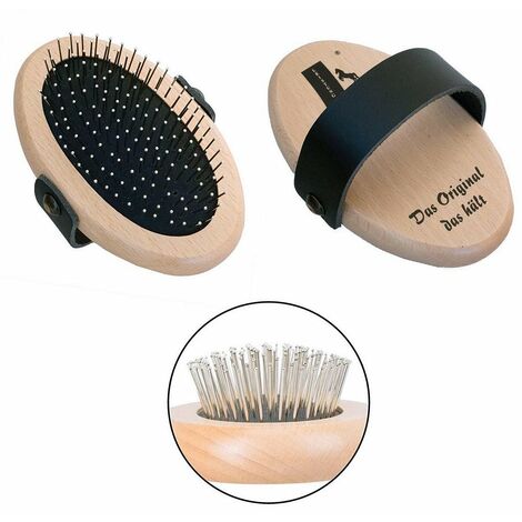 Brosse ovale pour queue et crinière avec broches métalliques