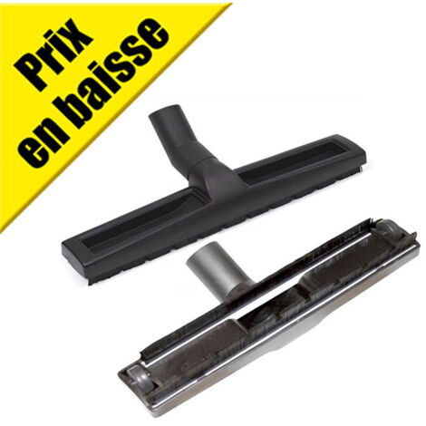 Brosse parquet en nylon à roulettes 300 mm pour sols durs