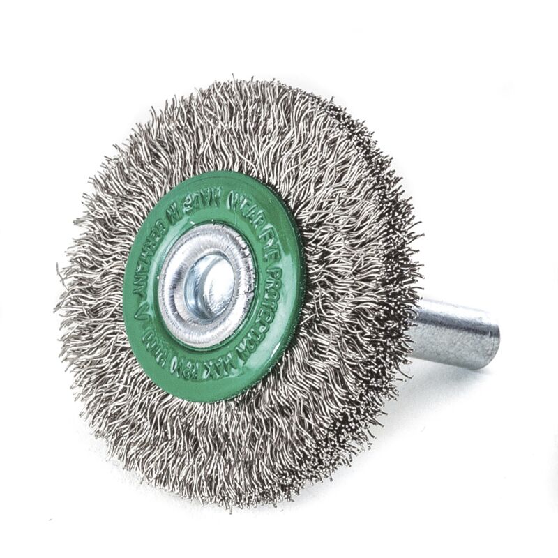 Brosse ronde avec goupille en acier inoxydable. 417362 ondulée Leßmann