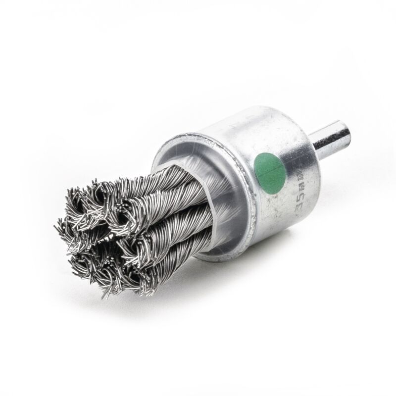 Brosse avec une broche en acier inoxydable. 456398 tressé Leßmann