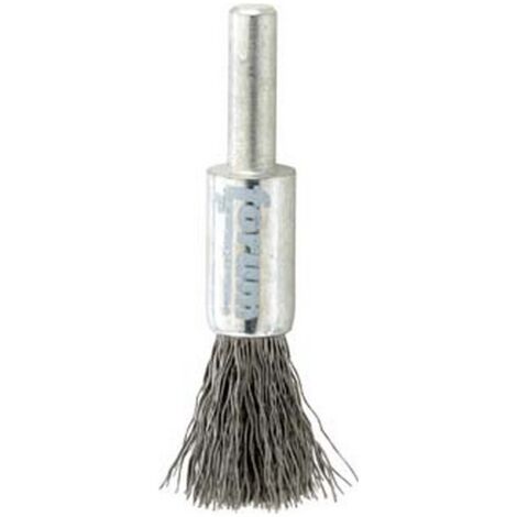 Brosse-pinceau, fil d'acier trempé, ondulé, Ø de la brosse : 25 mm, Long. de la garniture 25 mm, Epaisseur du fil 0,30 mm, Vitesse maxi. : 18000 tr/mn