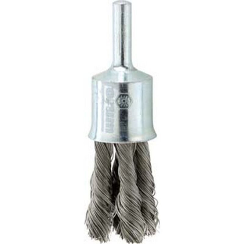 Forum - Brosse-pinceau, fil d'acier trempé, torsadé, ø de la brosse : 20 mm, Long. de la garniture 29 mm, Epaisseur du fil 0,35 mm, Vitesse maxi. :