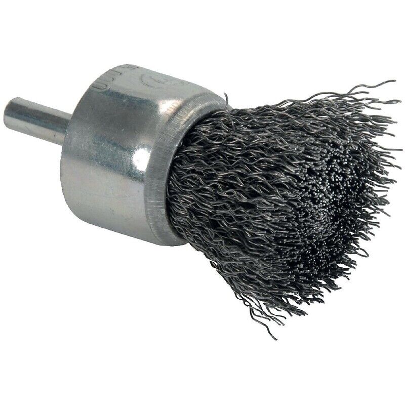Norton - Brosse pinceau perceuse fil ondulé Ø0,3 - 24x68 T25 - tige 6mm