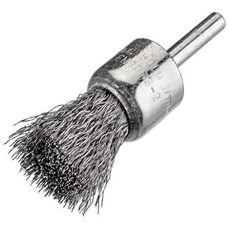 Brosse Pinceau Sur Tige De 6 Mm D25 Mm Inox Ondulé 0,20 Mm Osborn